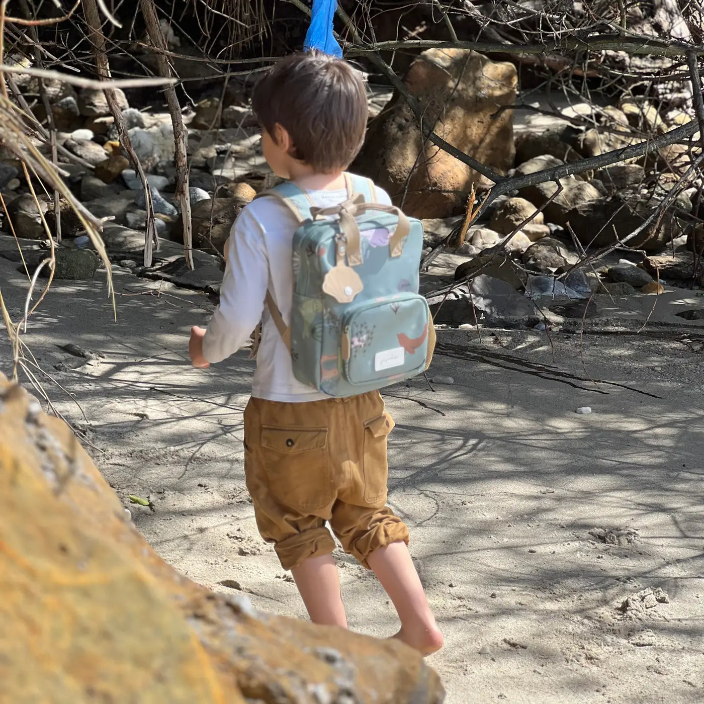 Vaikiška kuprinė su jūrų gyvūnų motyvais