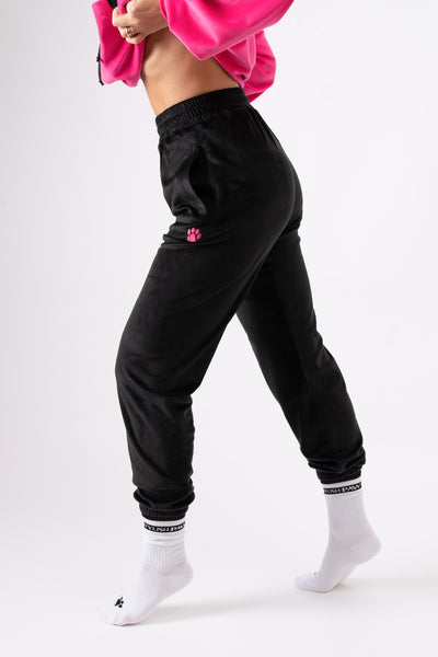 Leisure trousers in velour | BLACK