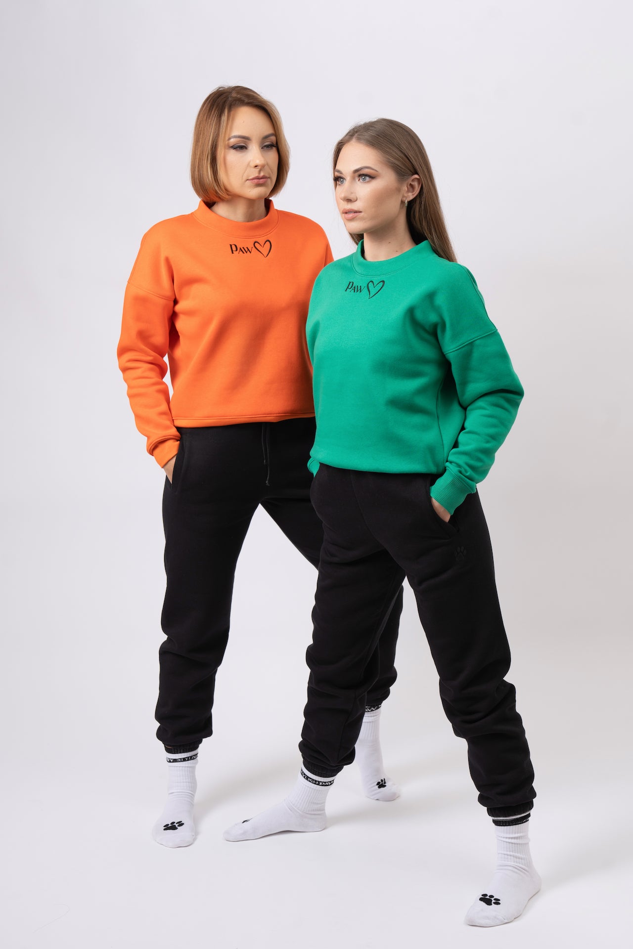 Laisvalaikio džemperis | Žalias/Oranžinis