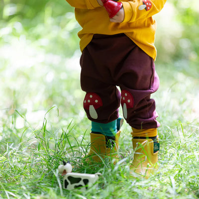 Toadstool Knee Patch Joggers – kelnytės su grybukų aplikacija