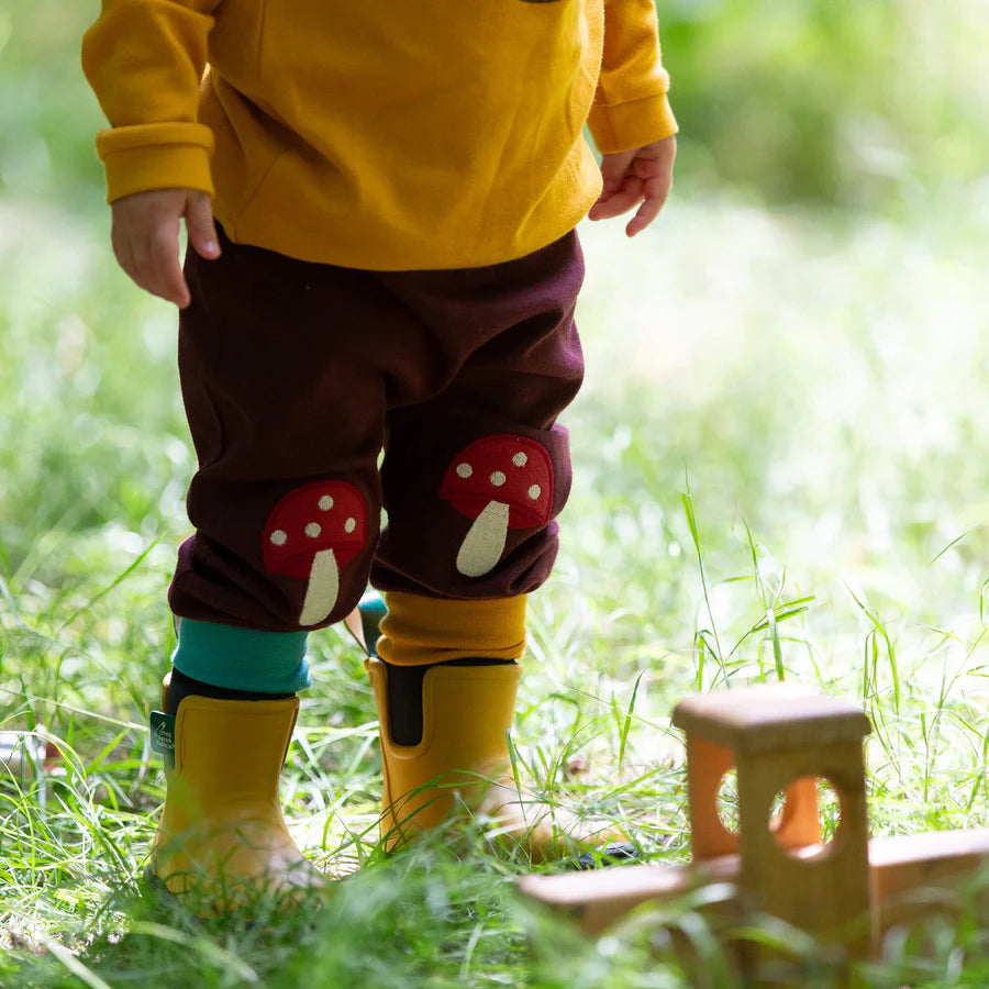 Toadstool Knee Patch Joggers – kelnytės su grybukų aplikacija
