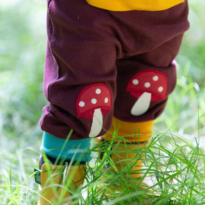 Toadstool Knee Patch Joggers – kelnytės su grybukų aplikacija
