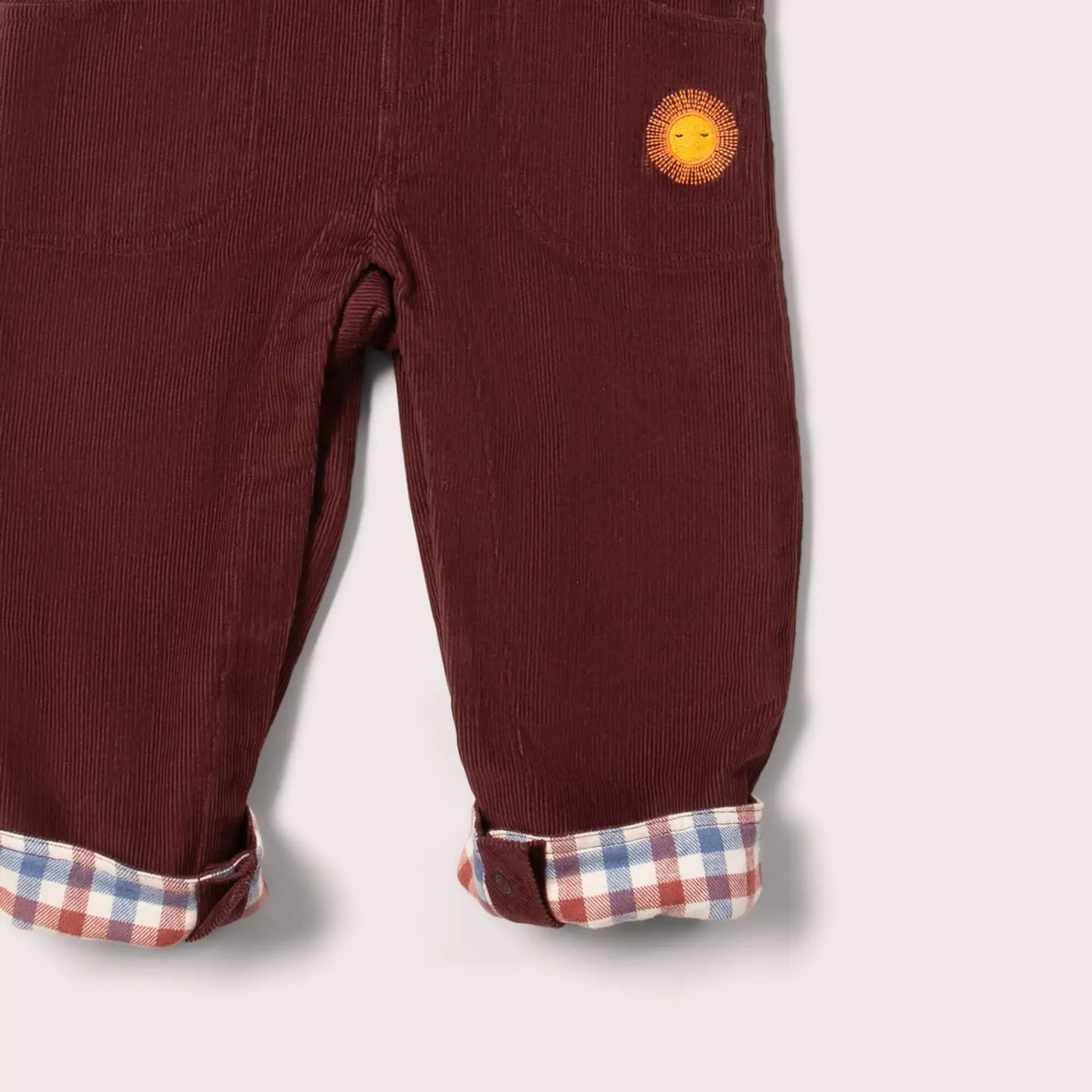 Šokolado spalvos veliūrinės (corduroy) kombinezoninės kelnės