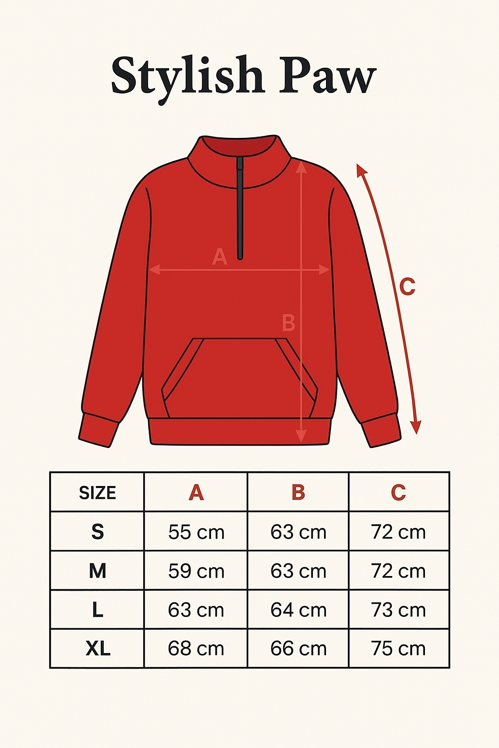Džemperis su pusiniu užtrauktuku | Raudonas