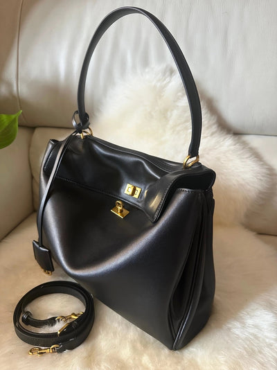 Texas Big – Natūralios lygios odos rankinė (juoda)